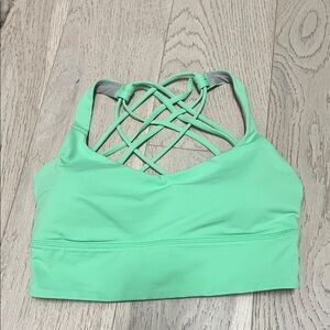 Lululemon Free to be Wild Green Strappy Sports Bra